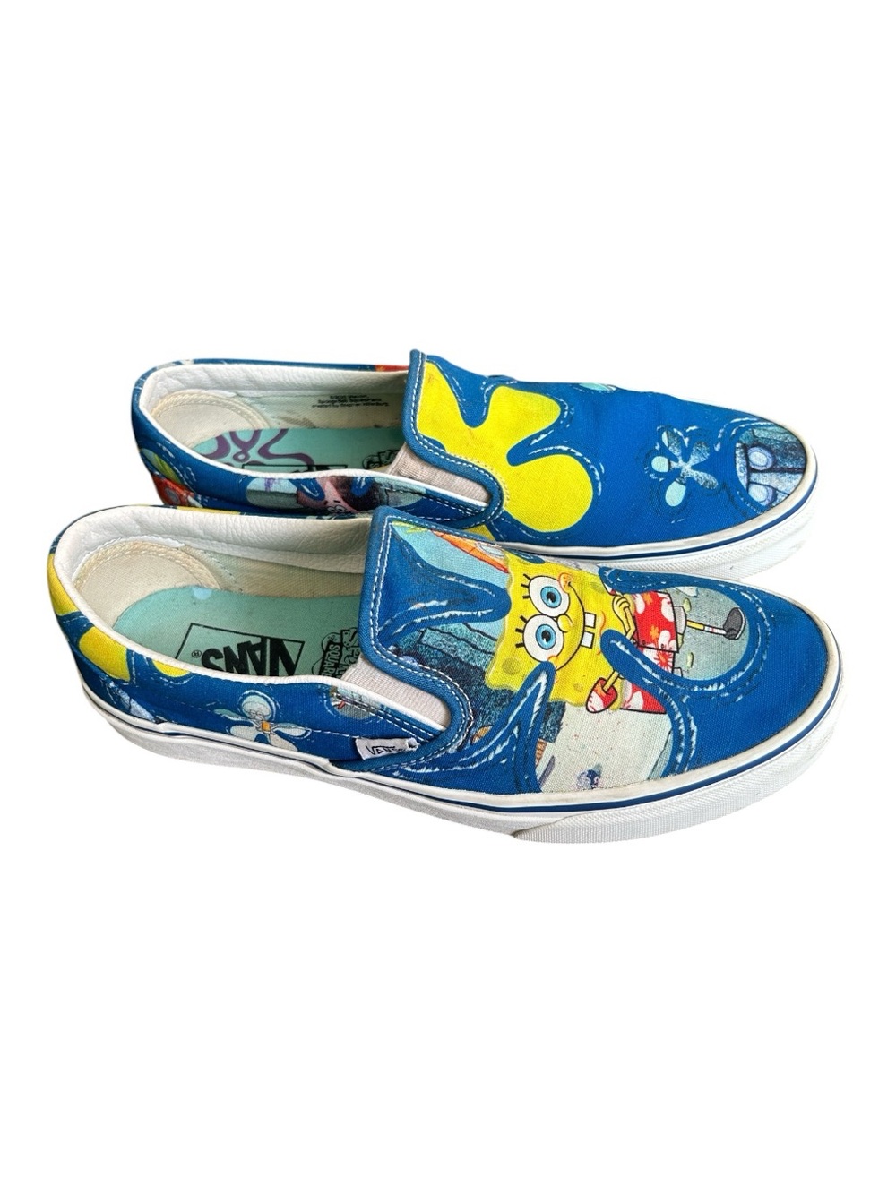 Vans x SpongeBob SquarePants Alohabob Slip-On Sneakers Blue Men’s 9.5 Women’s 11